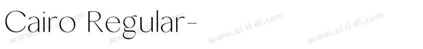 Cairo Regular字体转换